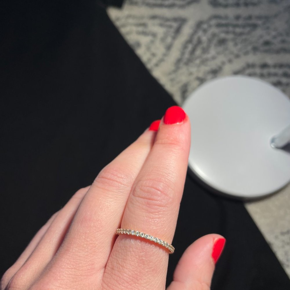 Swarovski Crystal Rose Gold 58 Ring